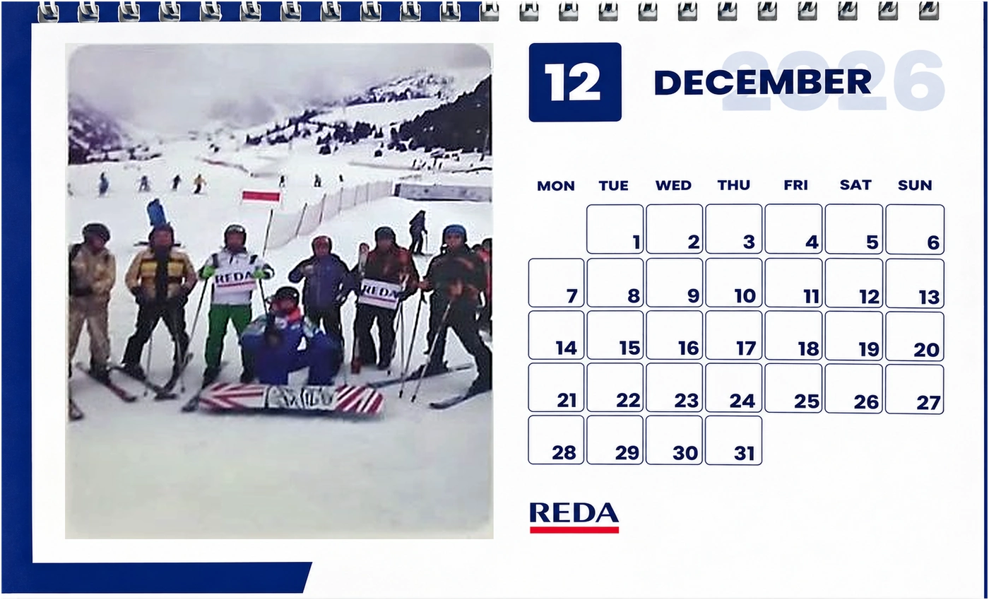 REDA: 2026 desk calendar, december