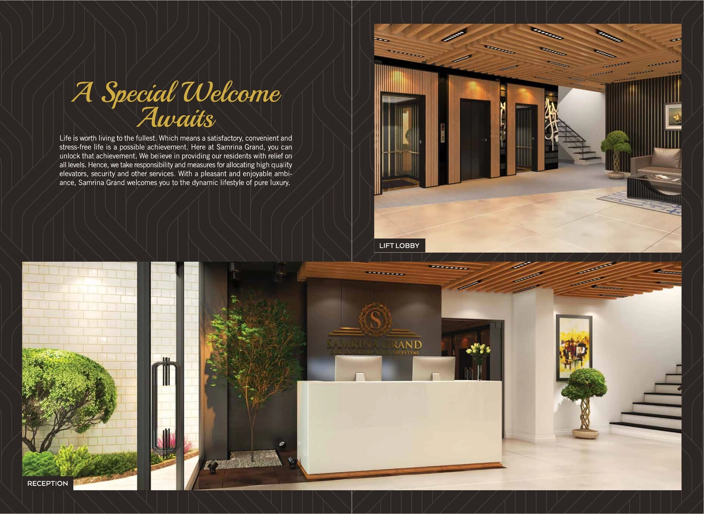 Samrina Builders: Samrina Grand brochure, a special welcome awaits