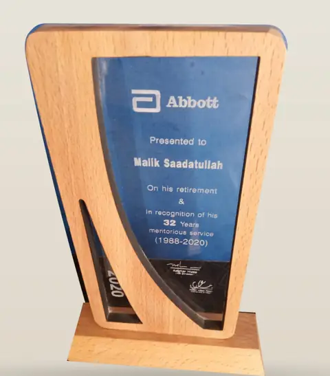 Abbott: Wood-and-acrylic award