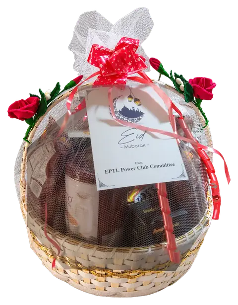 EPTL Power Club Committee: Wrapped Eid gift basket