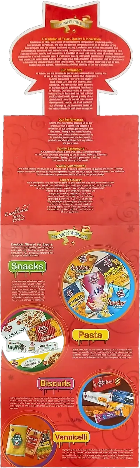 KOLSON: Die-cut accordion leaflet