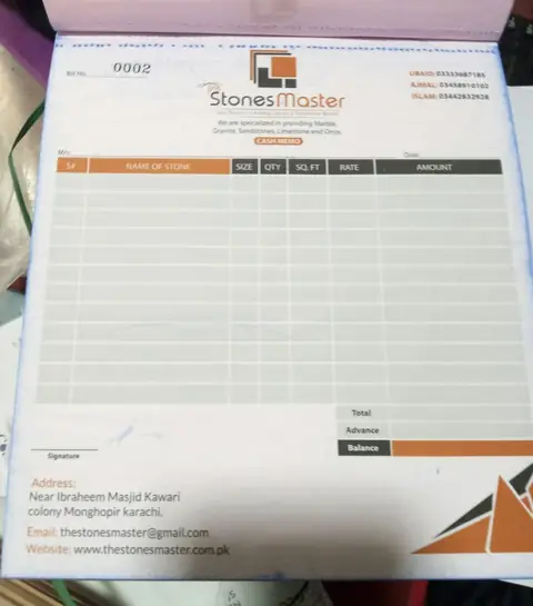 Stones Master: Printed form book